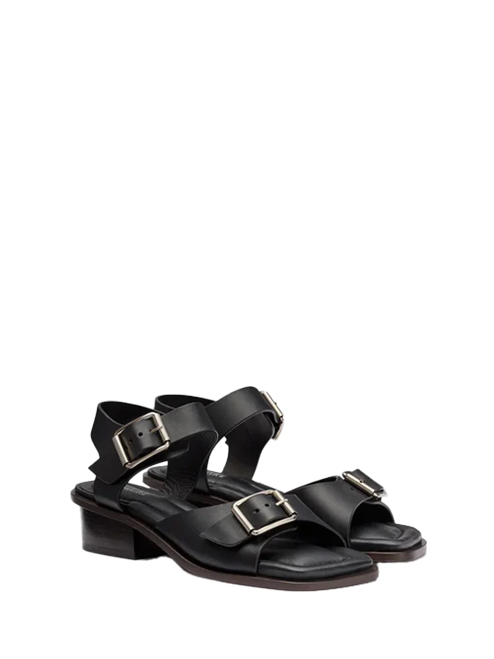 Lemaire Square Heeled Sandals Black - Image 3