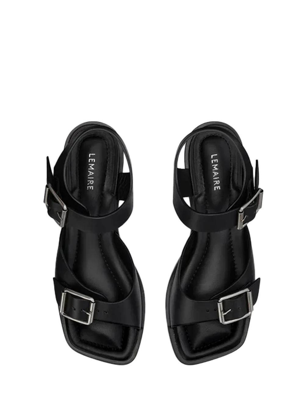 Lemaire Square Heeled Sandals Black - Image 5