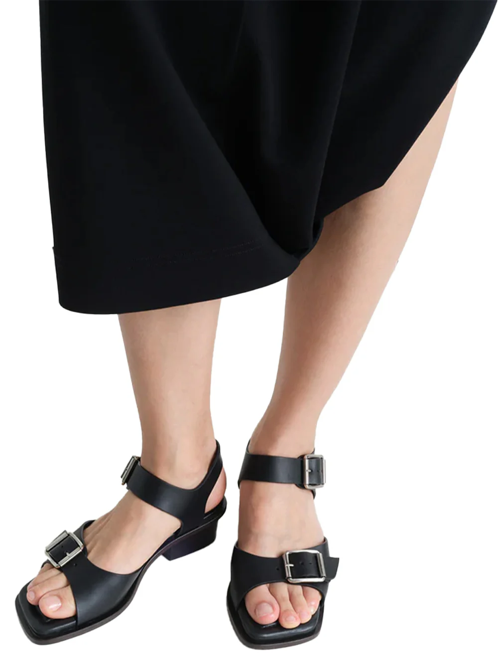 Lemaire Square Heeled Sandals Black - Image 6