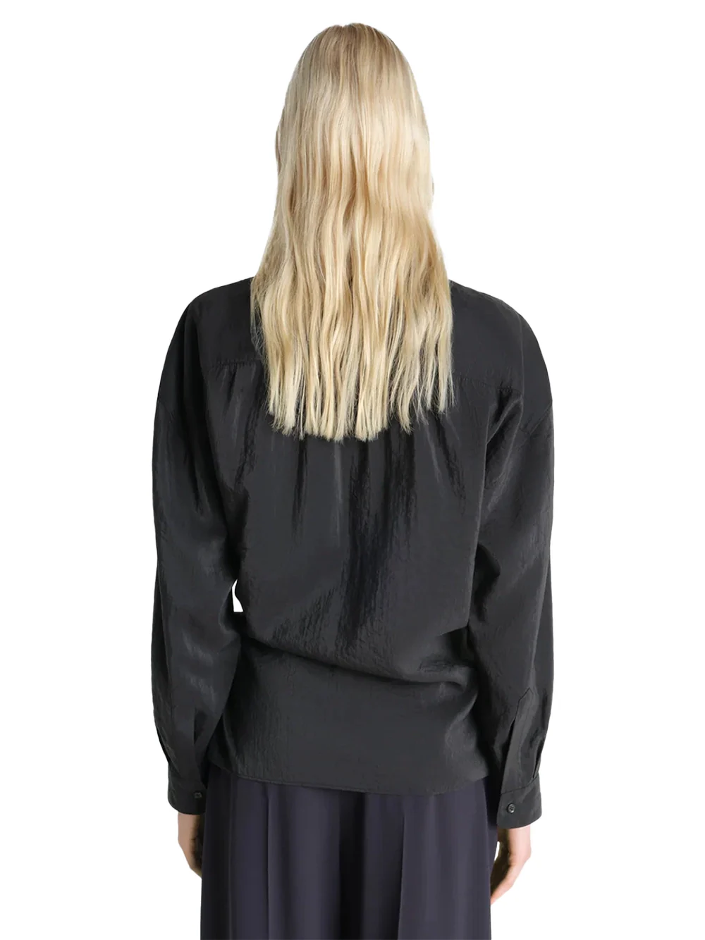 Lemaire Straight Collar Twisted Shirt Black - Image 6
