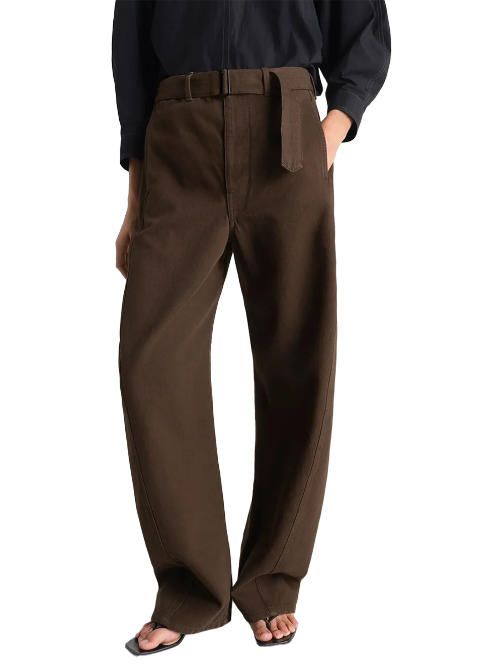 Lemaire Twisted Belted Pants Cacao - Image 2