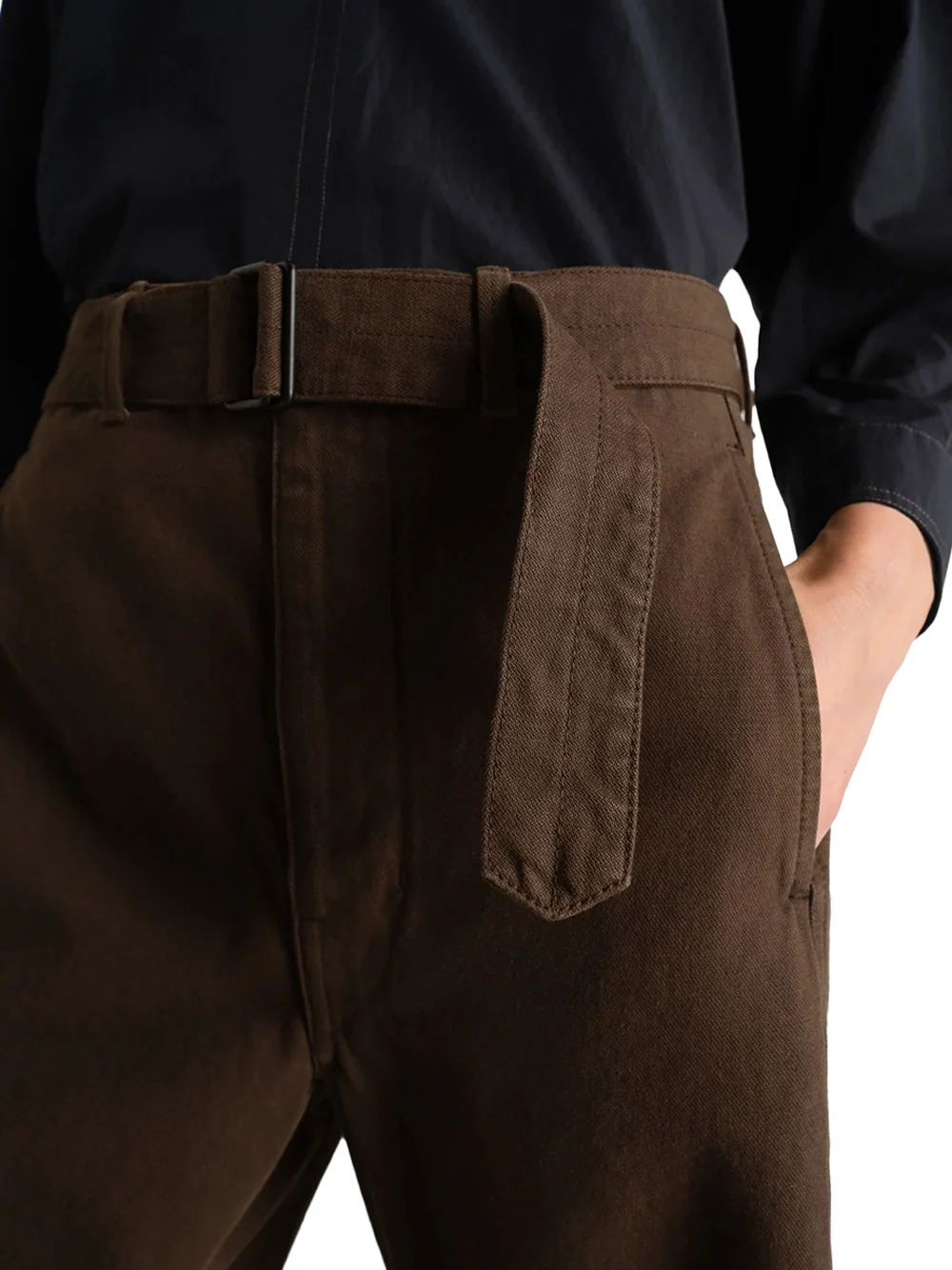Lemaire Twisted Belted Pants Cacao - Image 3