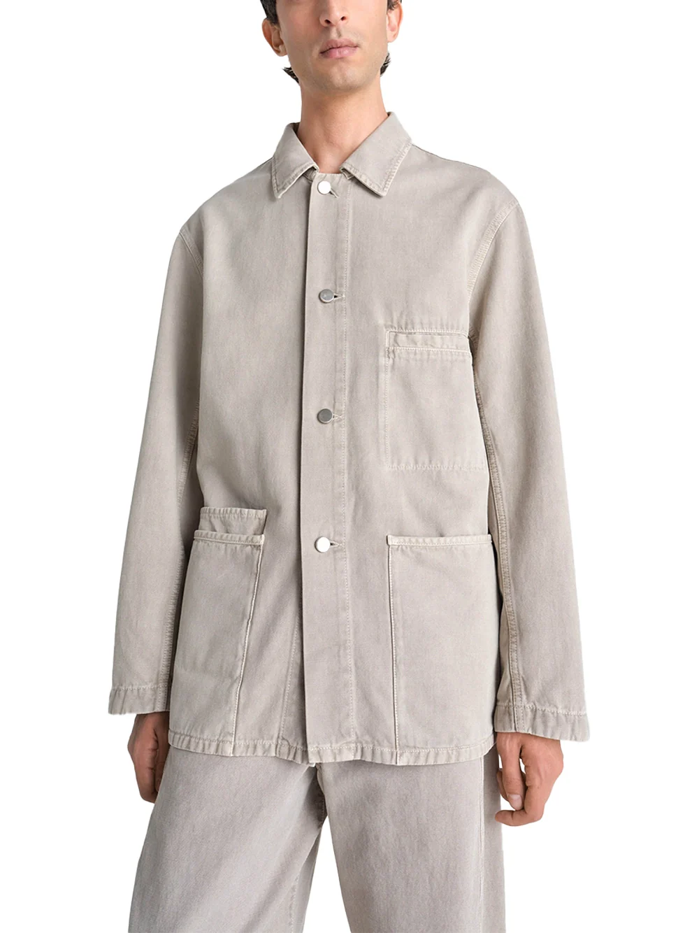 Lemaire Utility Overshirt Moonstone - Image 4