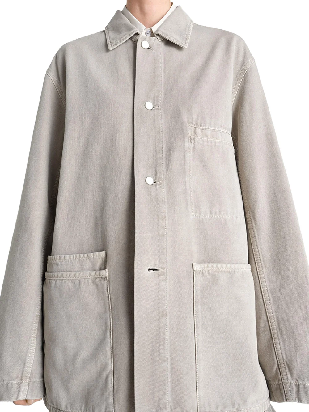 Lemaire Utility Overshirt Moonstone - Image 5