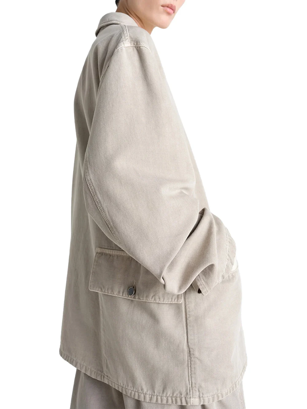 Lemaire Utility Overshirt Moonstone - Image 6
