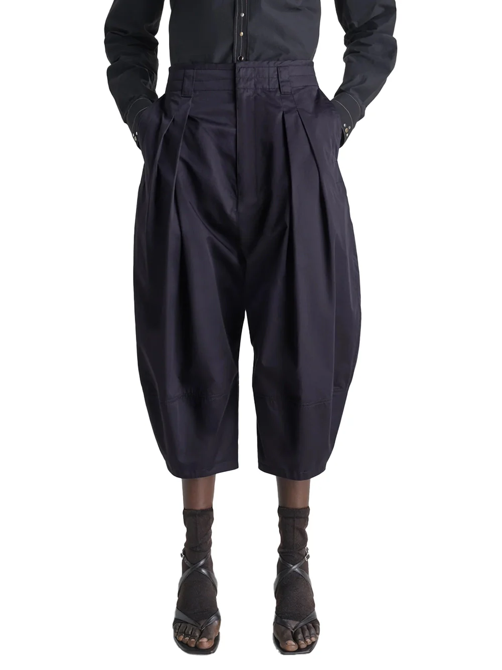 Lemaire Volume Trousers Ink Blue - Image 3