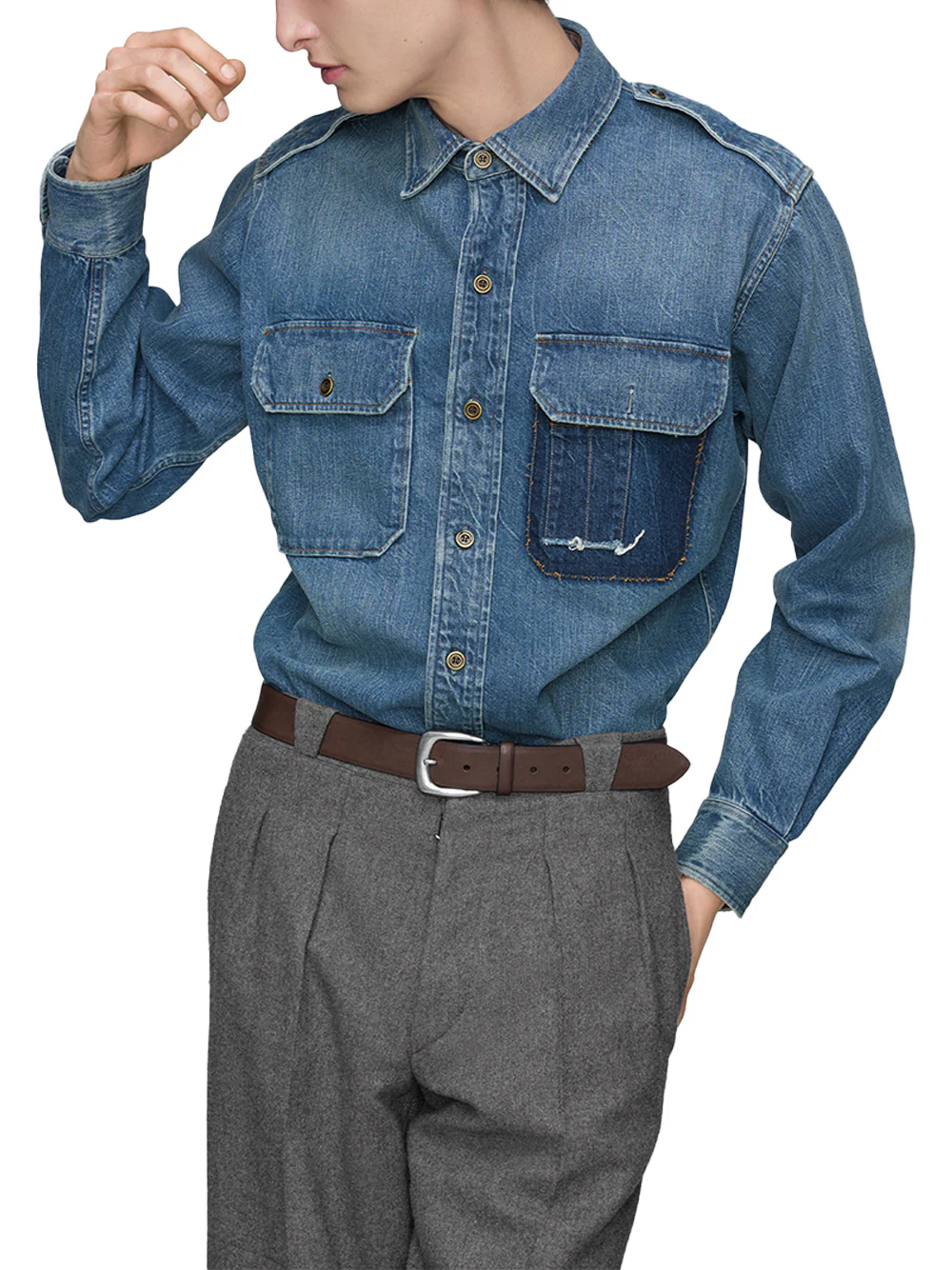 Maison Margiela denim shirt Blue - Image 4