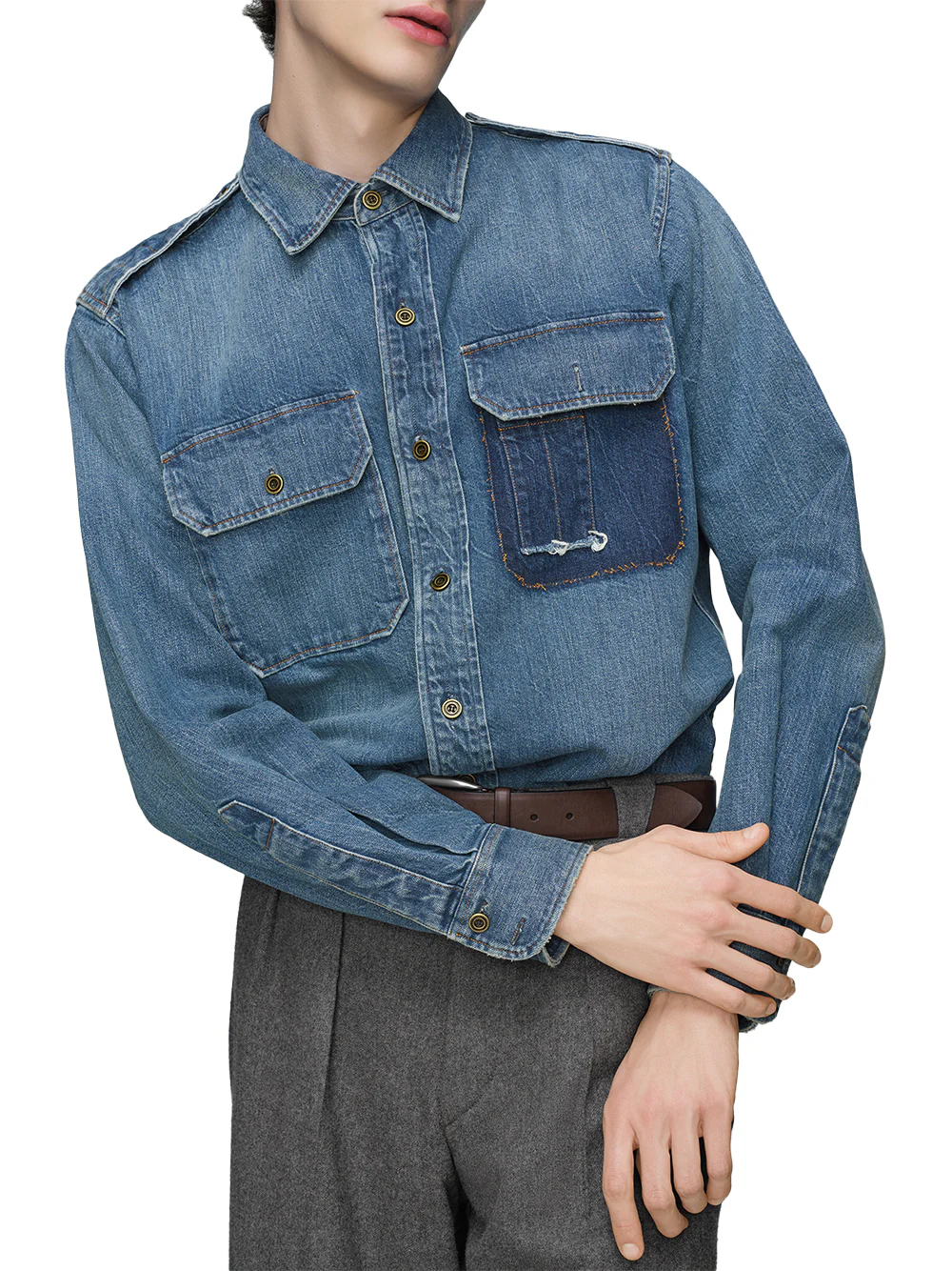 Maison Margiela denim shirt Blue - Image 7