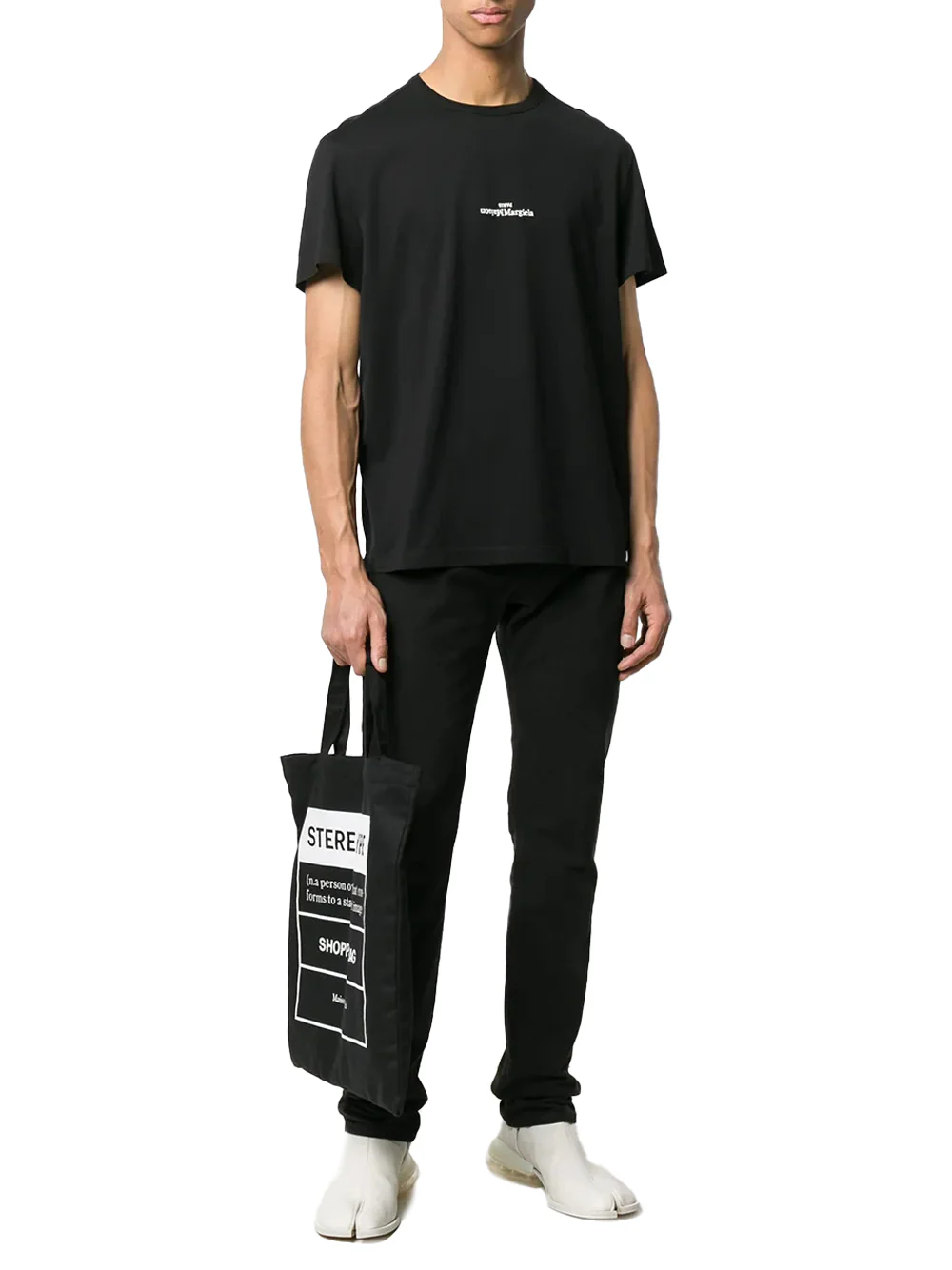 Maison Margiela distorted-logo cotton T-shirt Black - Image 4