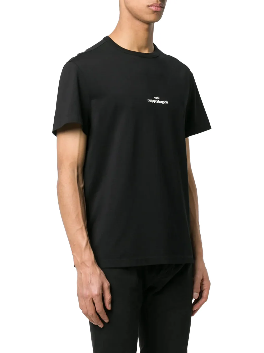 Maison Margiela distorted-logo cotton T-shirt Black - Image 5