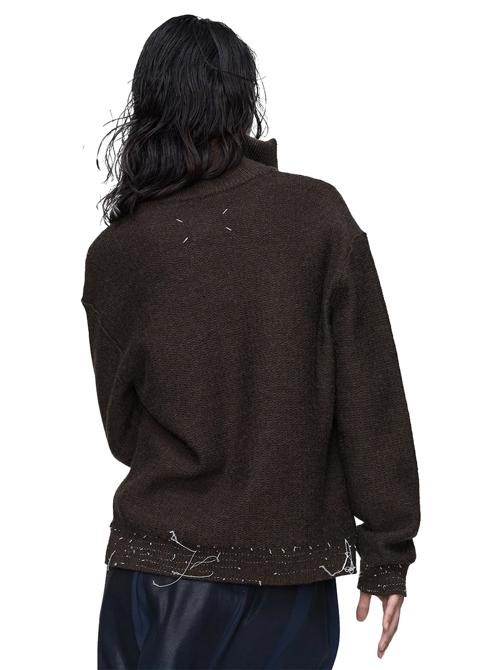 Maison Margiela Wool Quarter-Zip Jumper Brown - Image 5