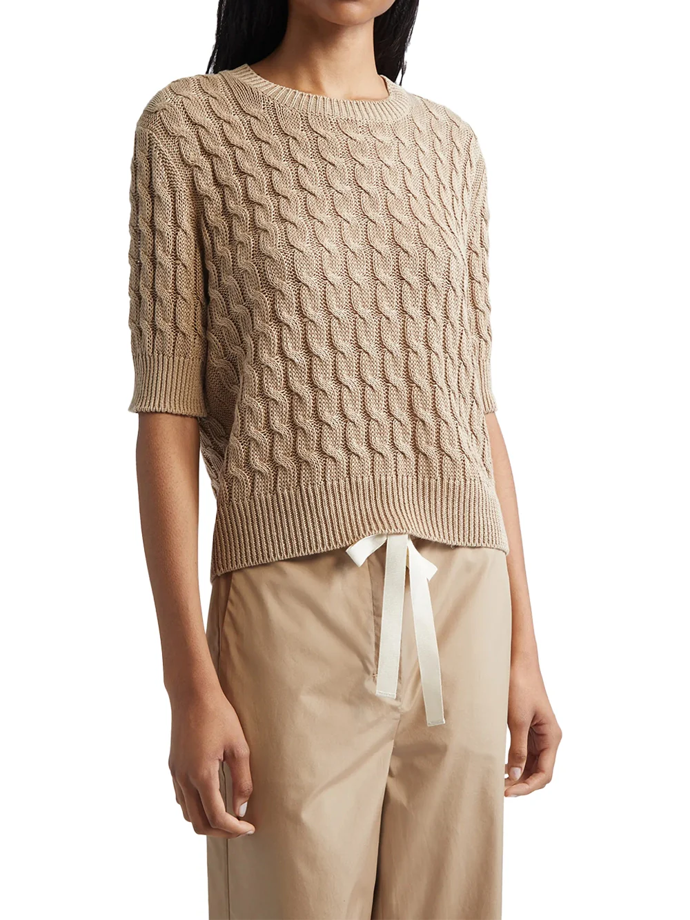 Max Mara Mxmtalamo Top Beige - Image 3