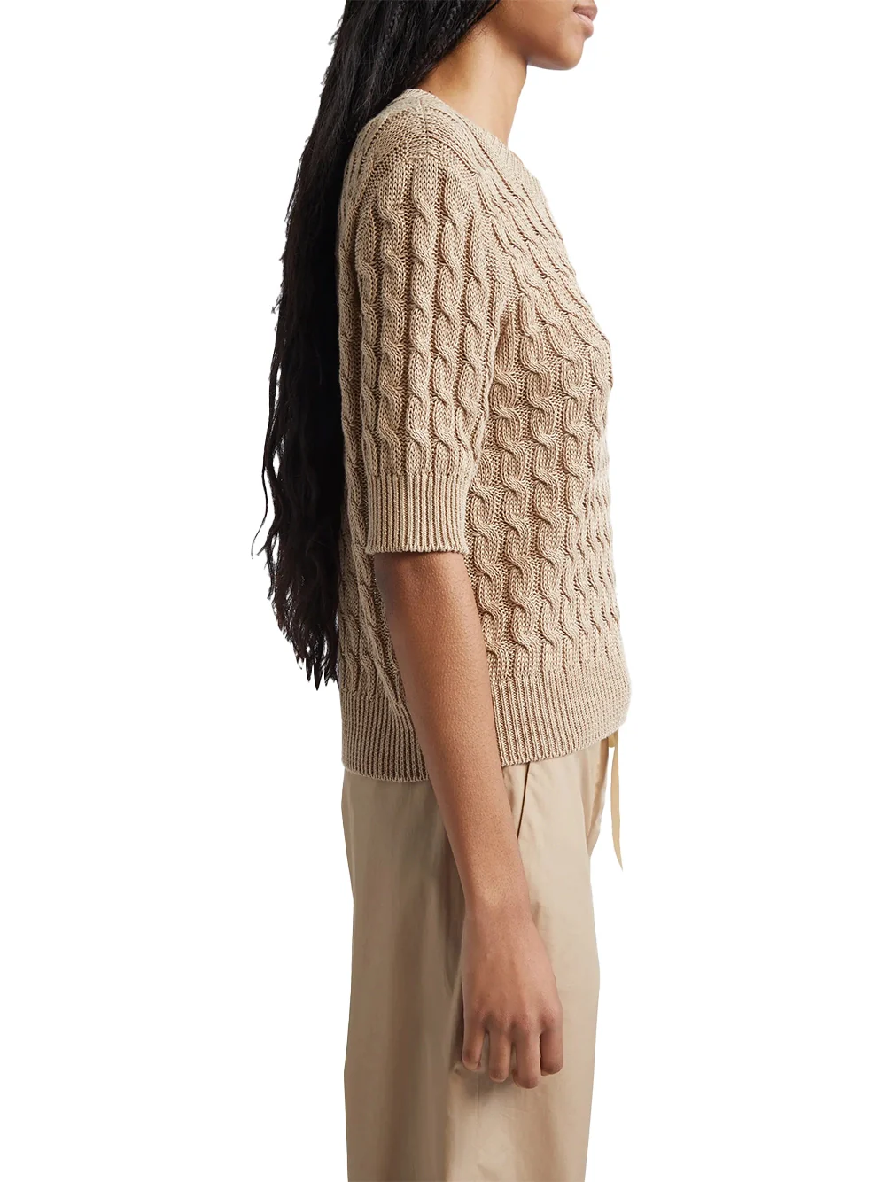 Max Mara Mxmtalamo Top Beige - Image 4