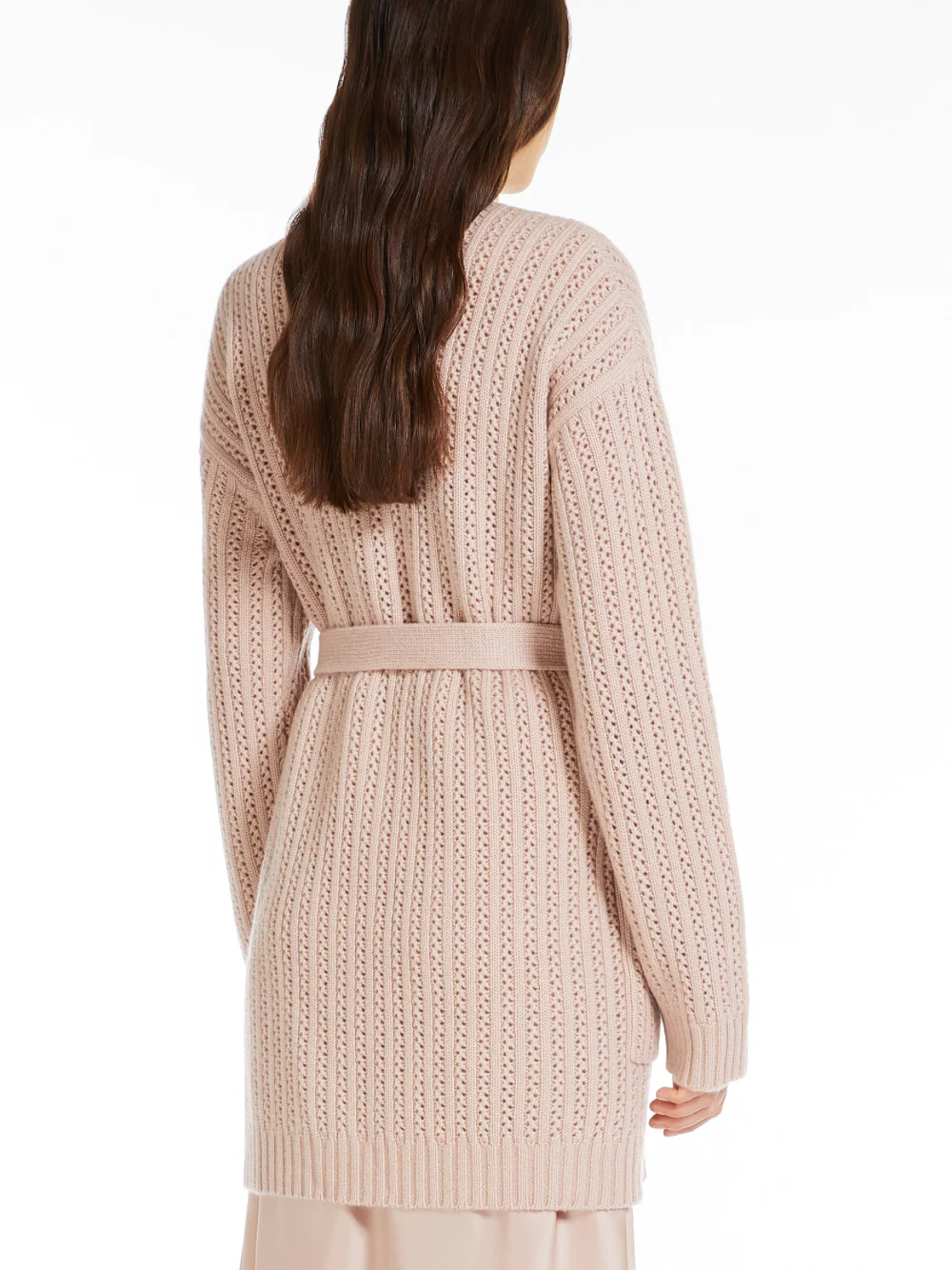 Max Mara Balzac Wool & Cashmere Cardigan Powder - Image 3