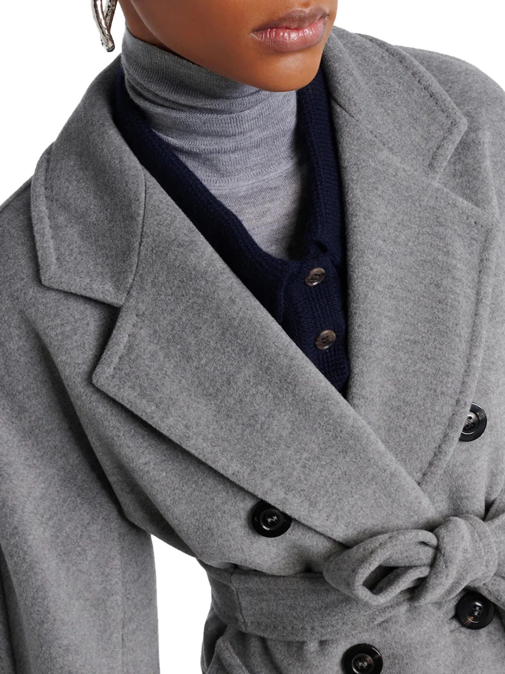 Max Mara Madame Coat Grey - Image 4