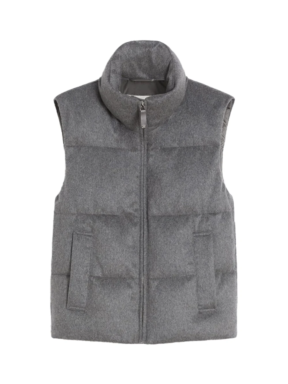 Max Mara Mtcamoroso Puffer Vest M Grey