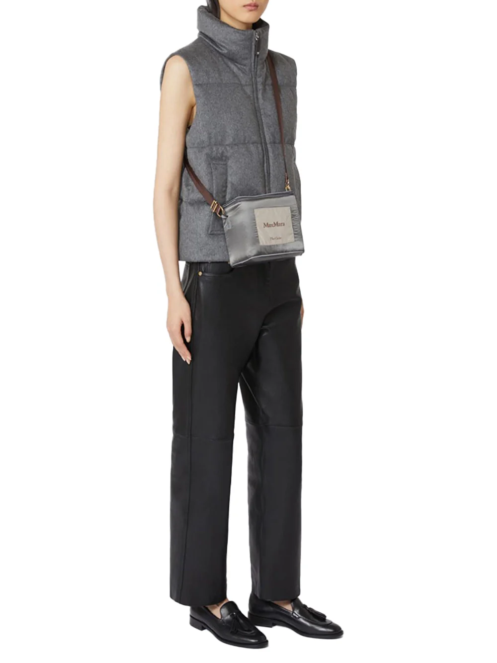 Max Mara Mtcamoroso Puffer Vest M Grey - Image 2
