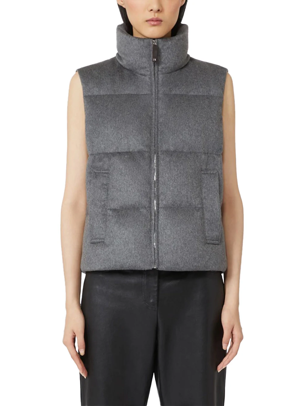 Max Mara Mtcamoroso Puffer Vest M Grey - Image 3