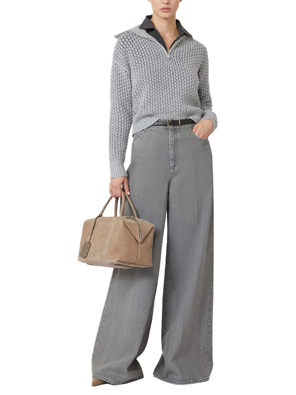 Max Mara Mxmtequila Sweater L Grey - Image 2