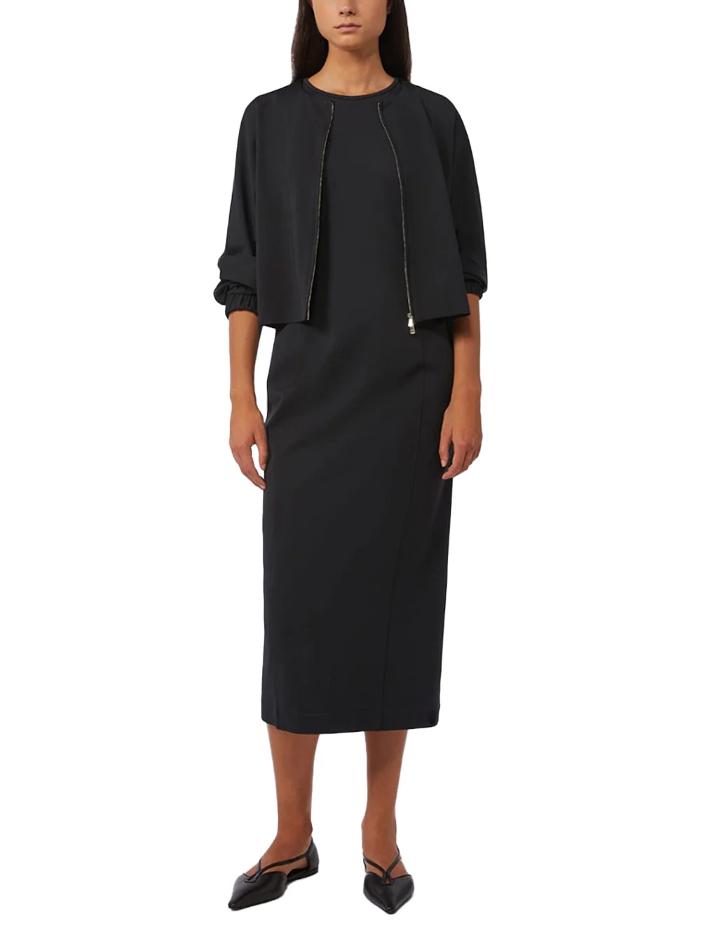 Max Mara Viscose Jersey Dress Black - Image 2