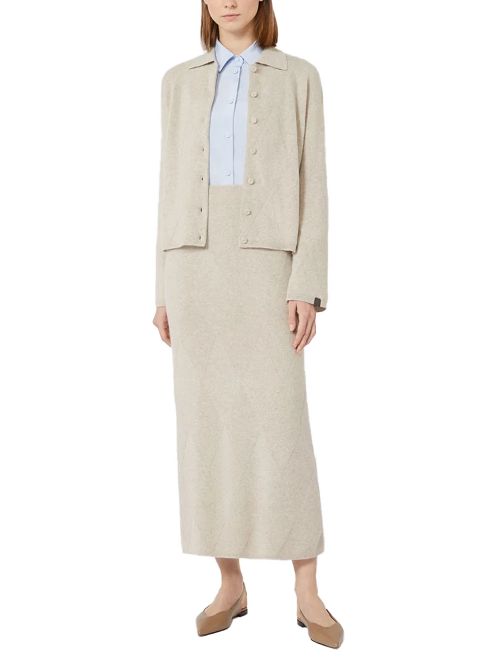 Max Mara Mxpbombo Cardigan Beige - Image 2