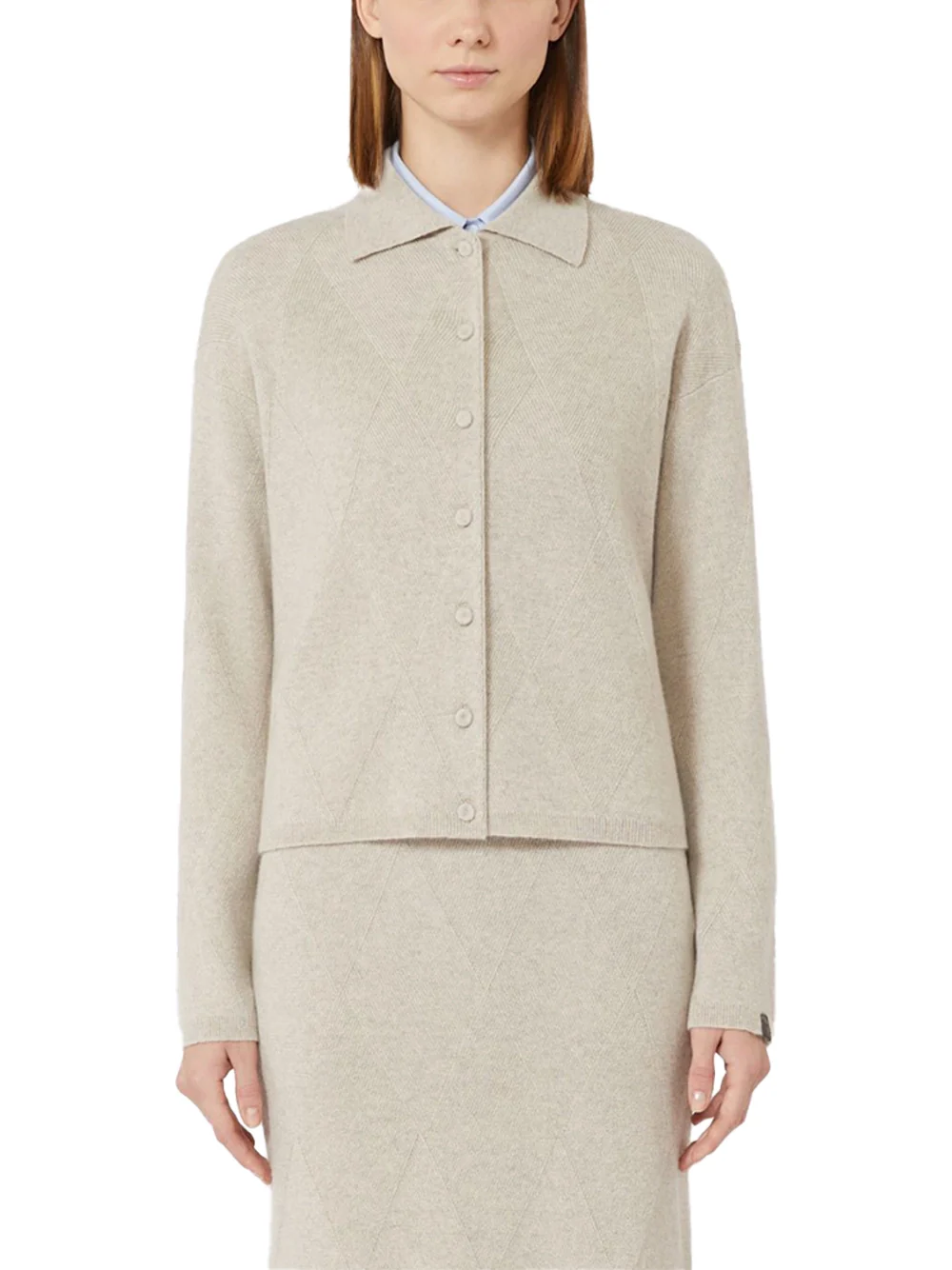 Max Mara Mxpbombo Cardigan Beige - Image 3