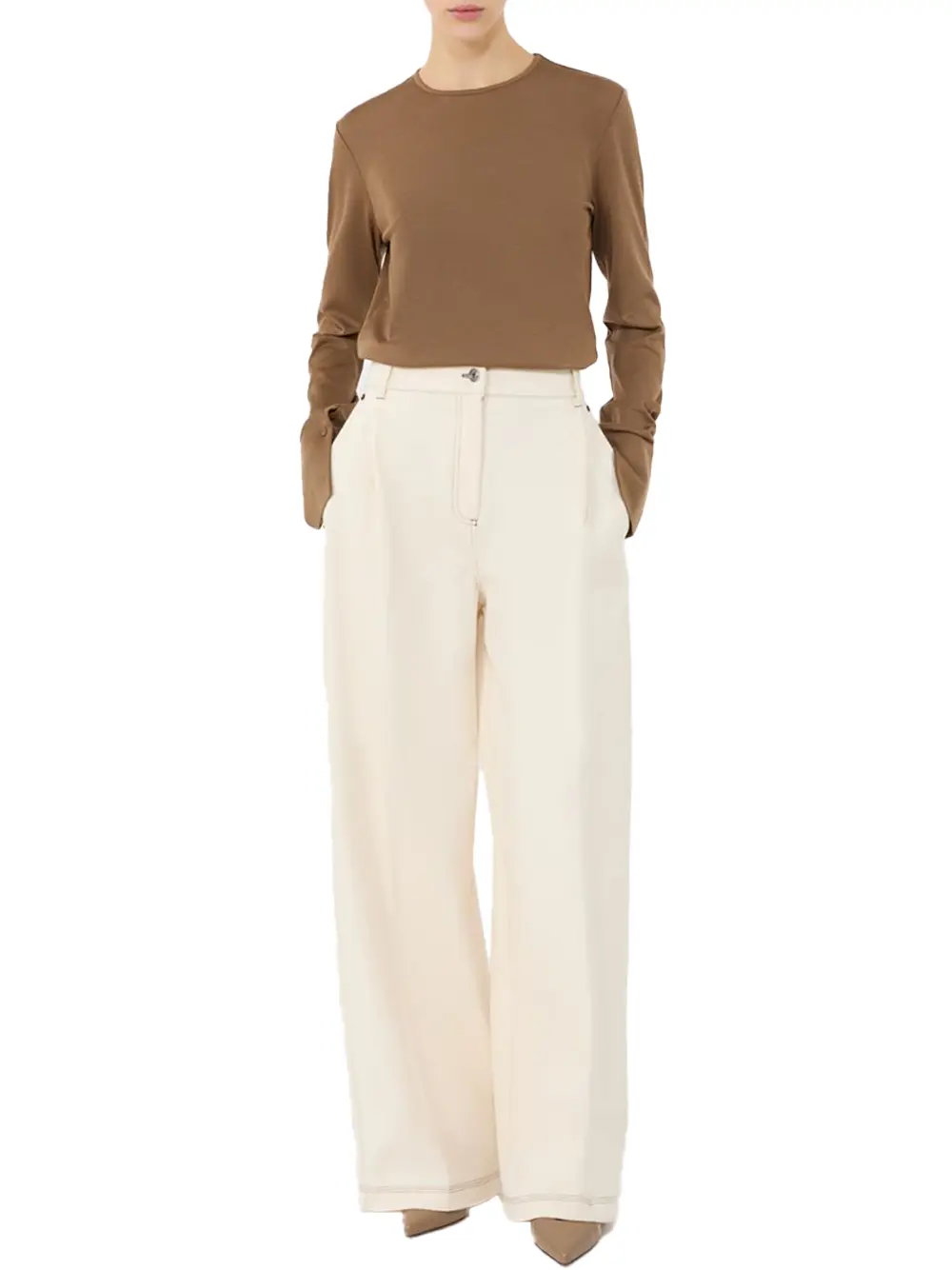 Max Mara Mxpetereo Trouser Ivory - Image 2