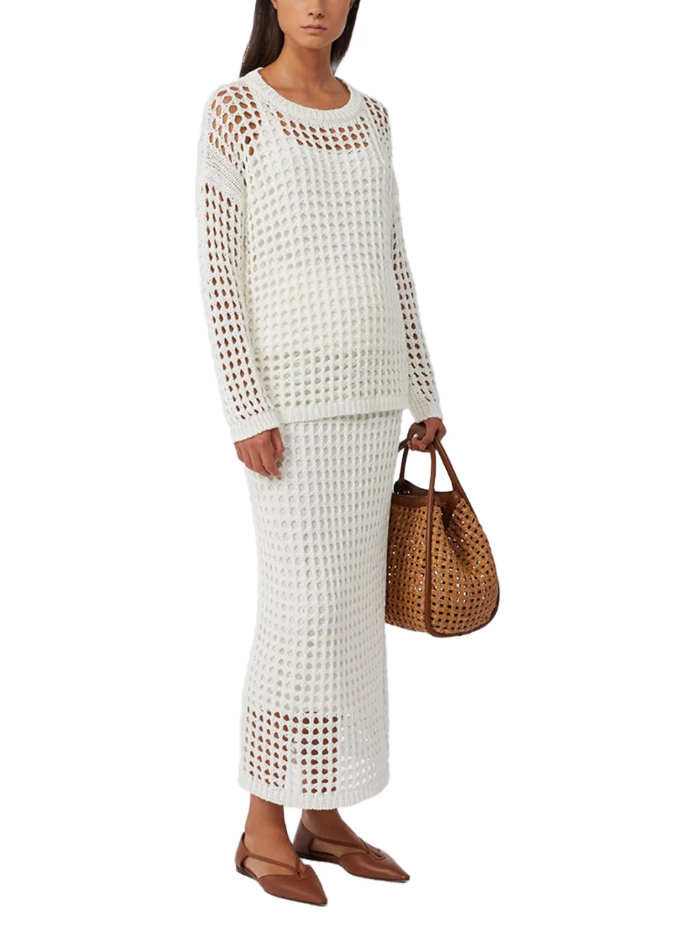 Max Mara Mxpfebe Mesh Top White - Image 2