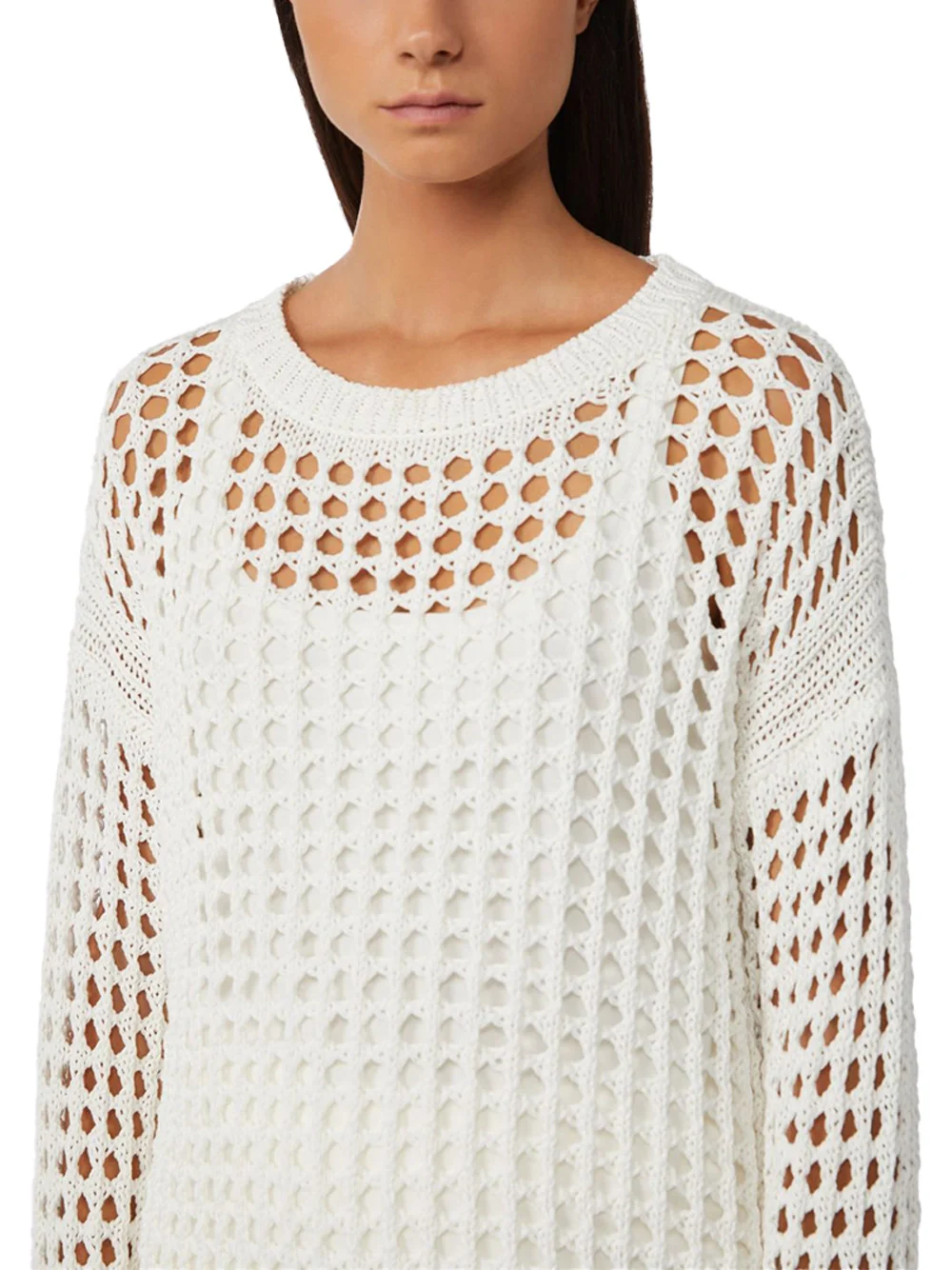 Max Mara Mxpfebe Mesh Top White - Image 4
