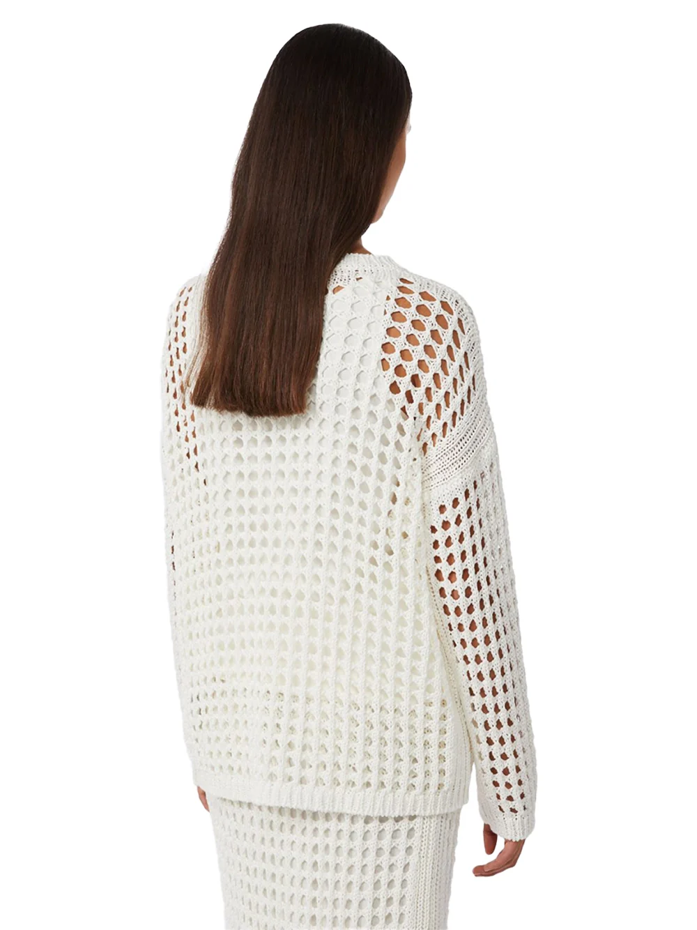 Max Mara Mxpfebe Mesh Top White - Image 5