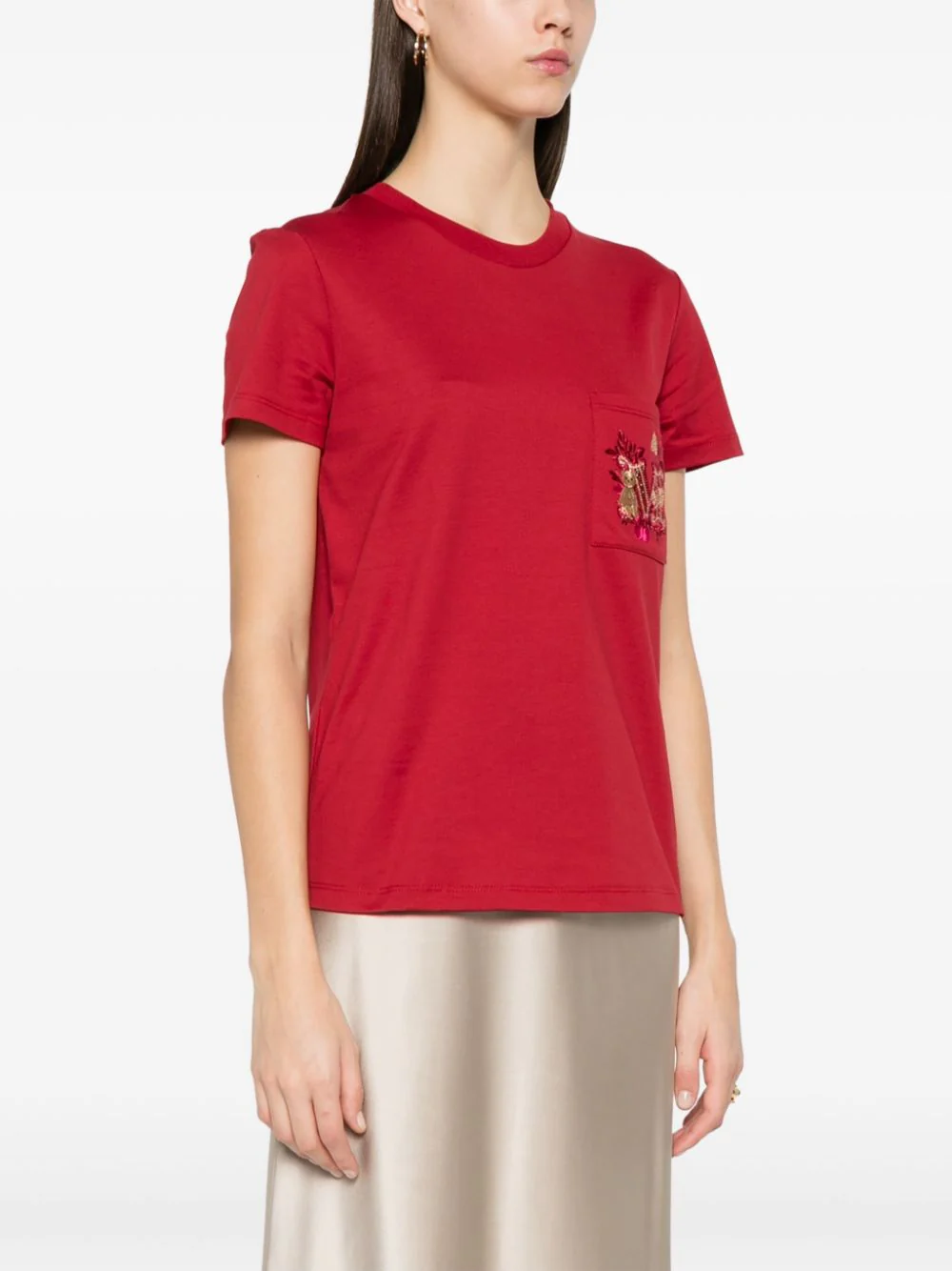 Max Mara Nunzio T-Shirt Red - Image 4
