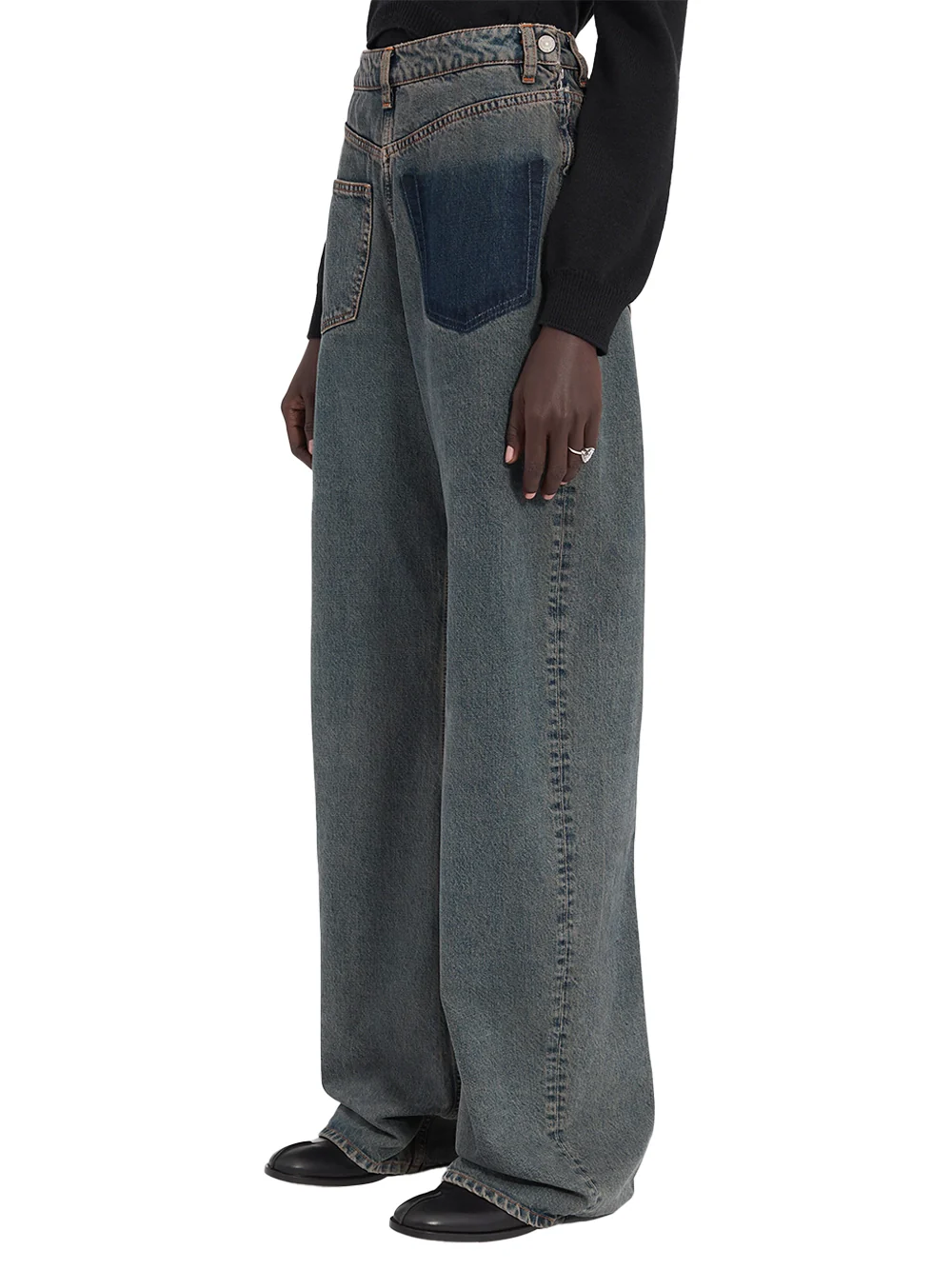 MM6 Maison Margiela 5 Pocket Back-to-back Jeans L Grey - Image 3