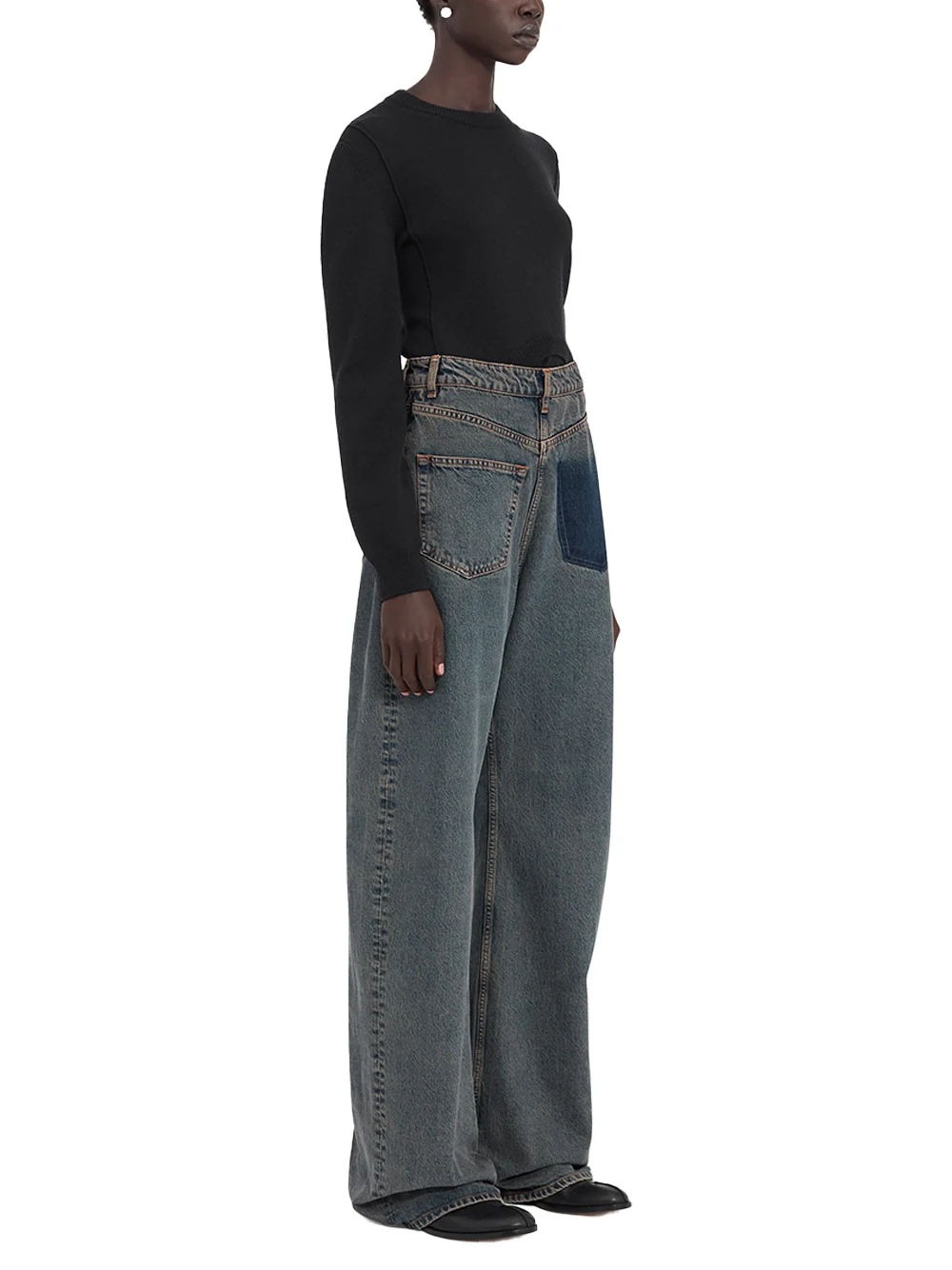 MM6 Maison Margiela 5 Pocket Back-to-back Jeans L Grey - Image 4