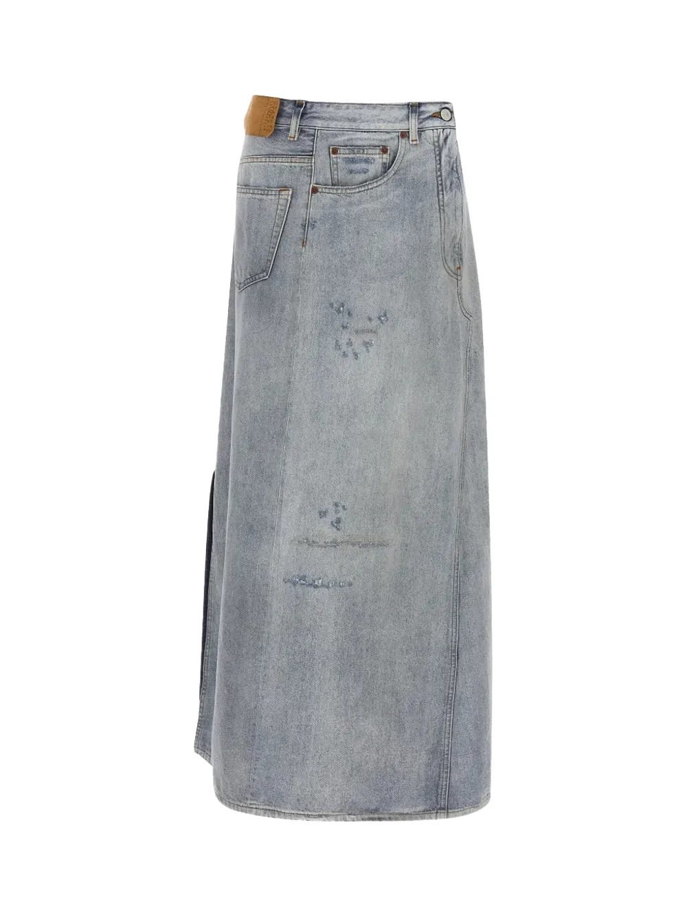 MM6 Maison Margiela Asymmetric Denim Skirt L Blue - Image 2