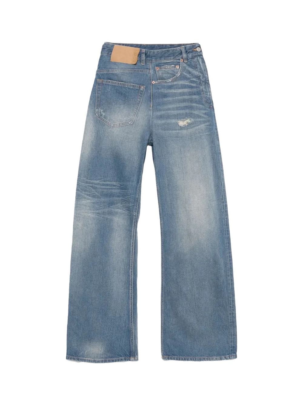 MM6 Maison Margiela Twist Wide Leg Jeans Blue