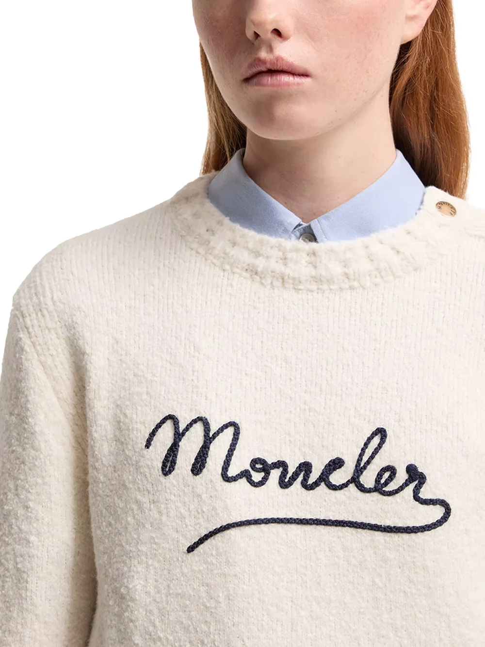 Moncler Women Girocollo Jumper White - Image 3