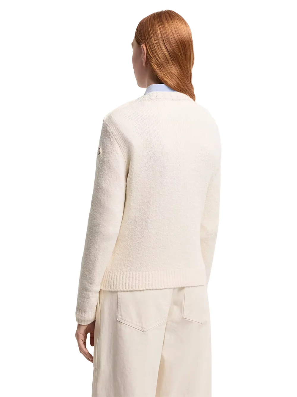 Moncler Women Girocollo Jumper White - Image 5