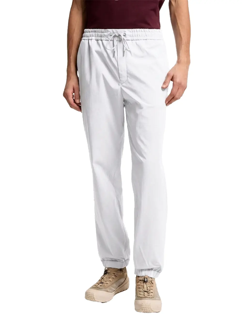 Moncler Men Striped Stretch Jogging Pants Ivory - Image 3