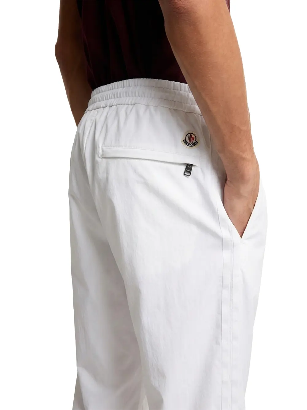 Moncler Men Striped Stretch Jogging Pants Ivory - Image 5