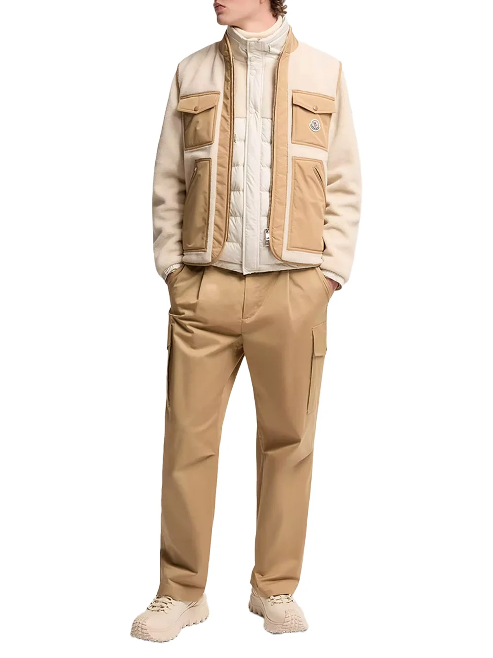 Moncler Men Karakai Gilet Light Beige - Image 2