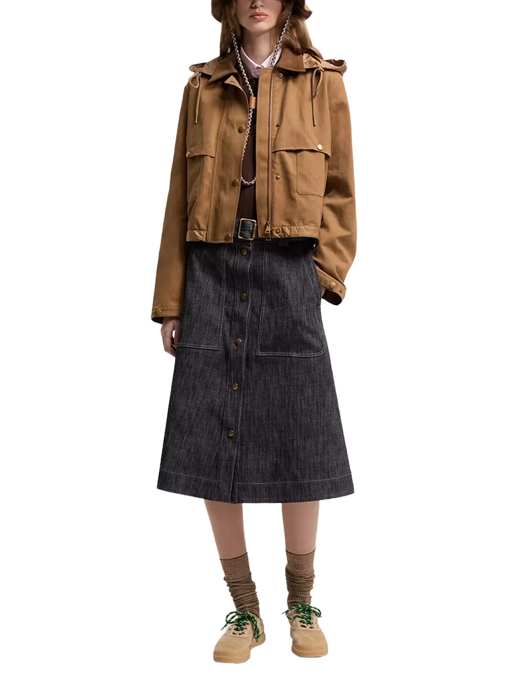 Moncler Knee Length Skirt Blue - Image 2