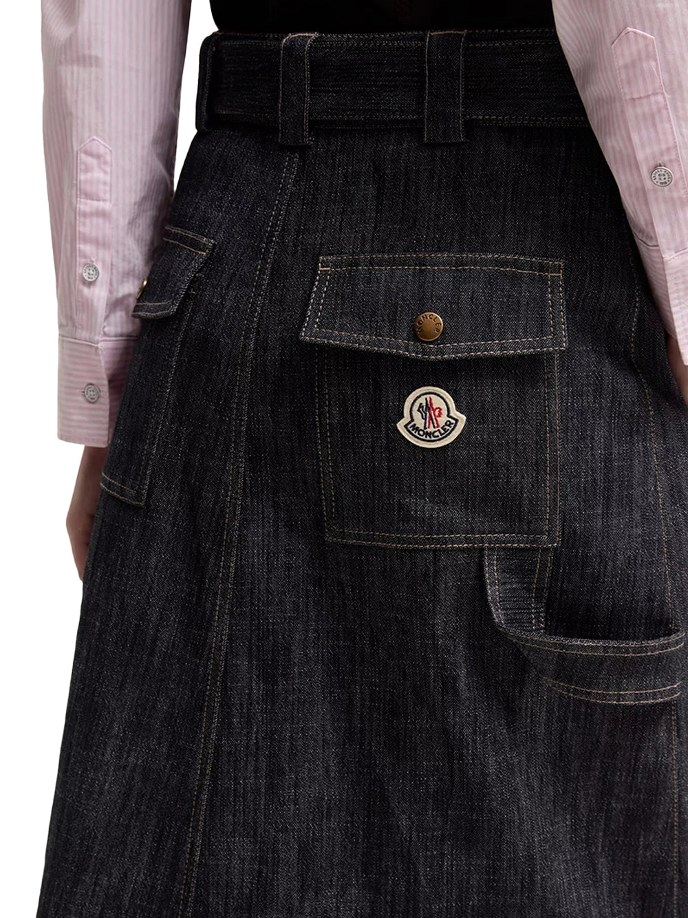 Moncler Knee Length Skirt Blue - Image 6