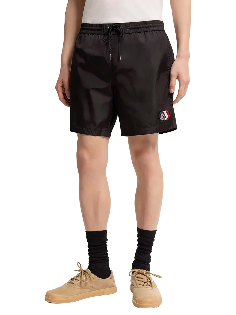 Moncler Men Logo Swim Shorts Black - Image 2