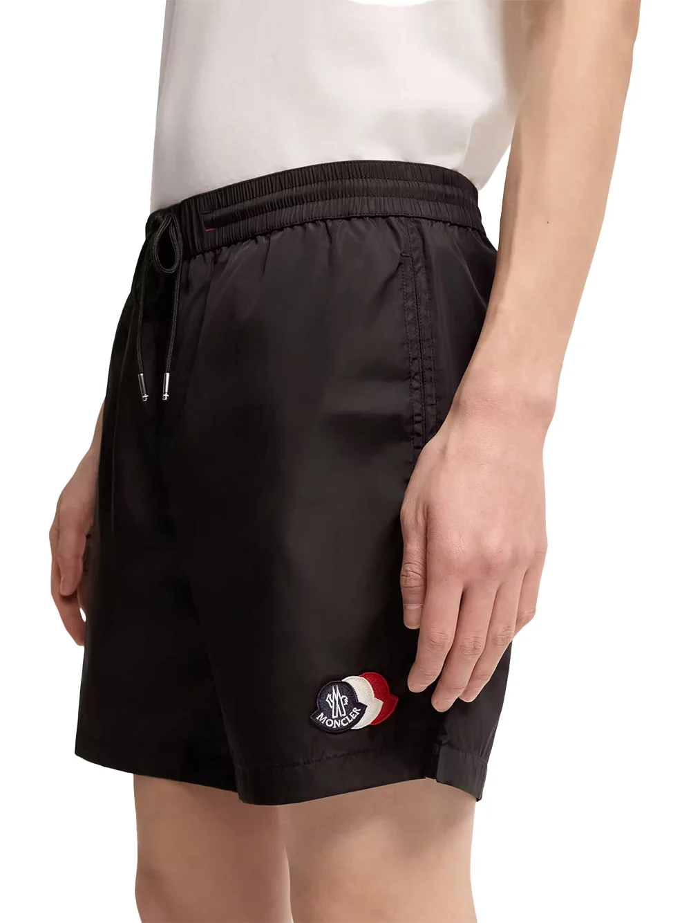 Moncler Men Logo Swim Shorts Black - Image 3