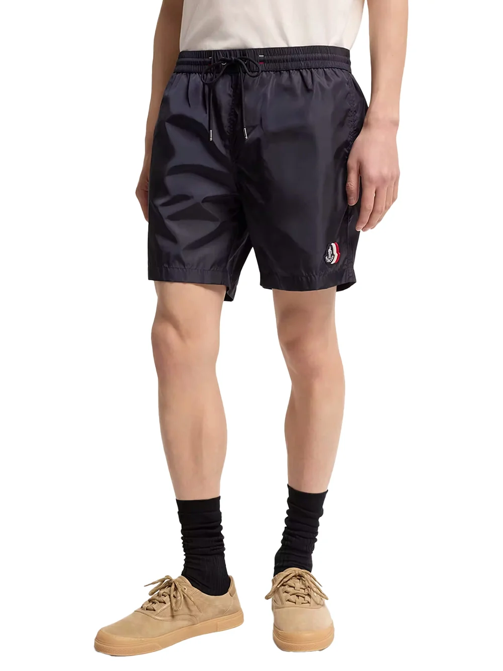 Moncler Men Logo Swim Shorts Navy - Image 3