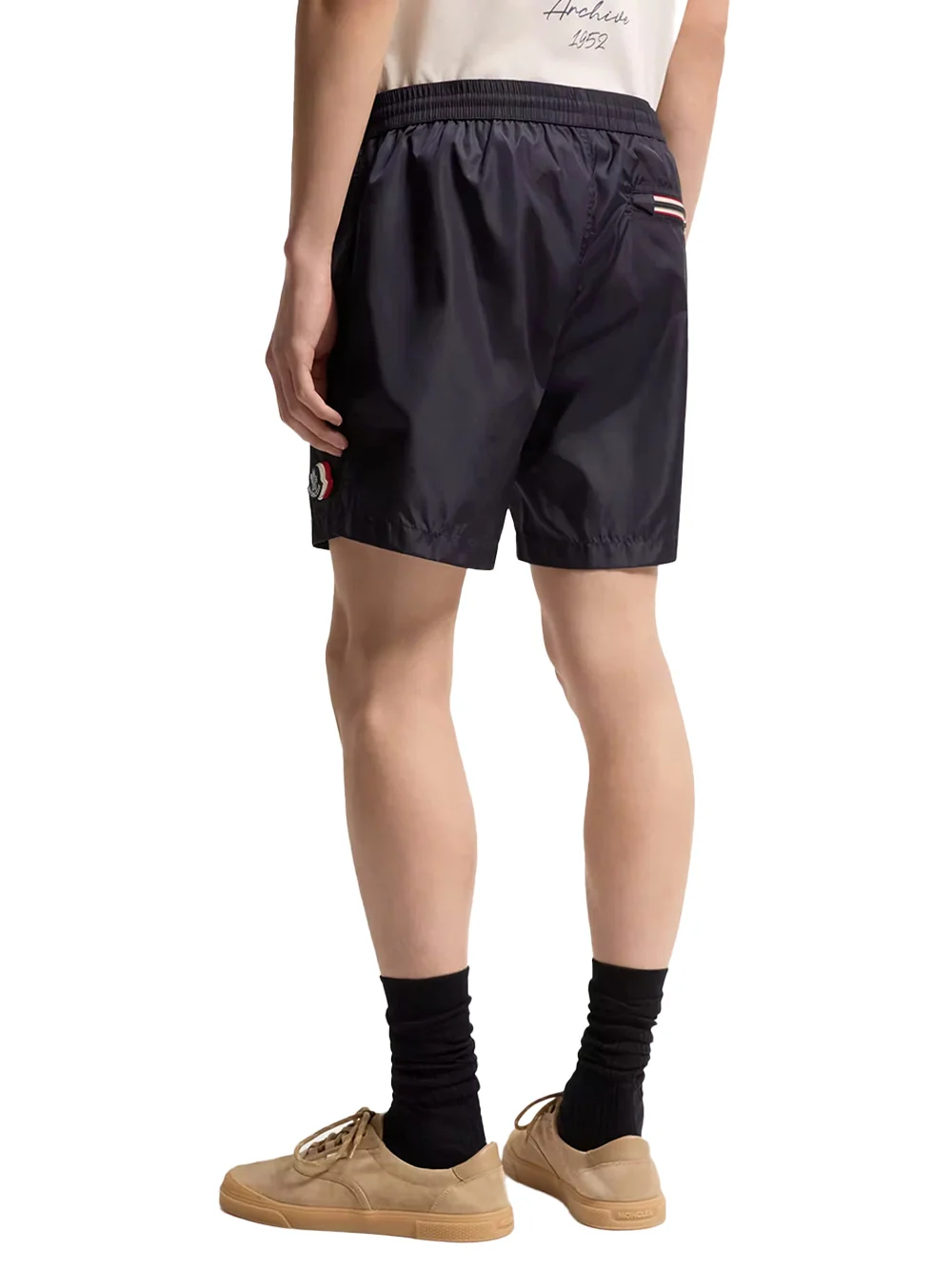 Moncler Men Logo Swim Shorts Navy - Image 5