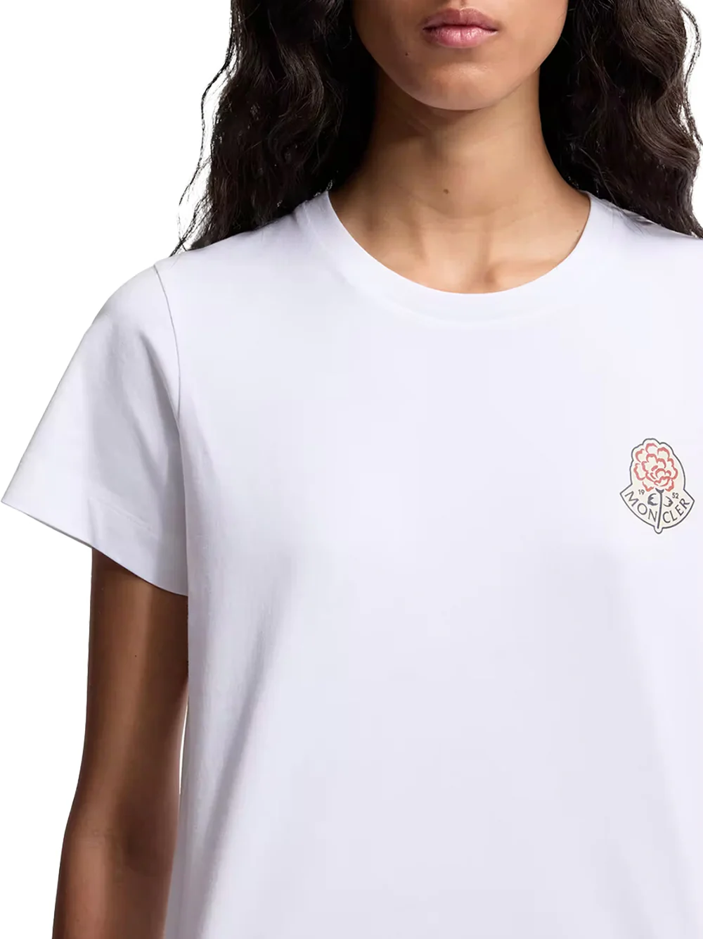 Moncler Women Logo Cotton t-shirt White - Image 5