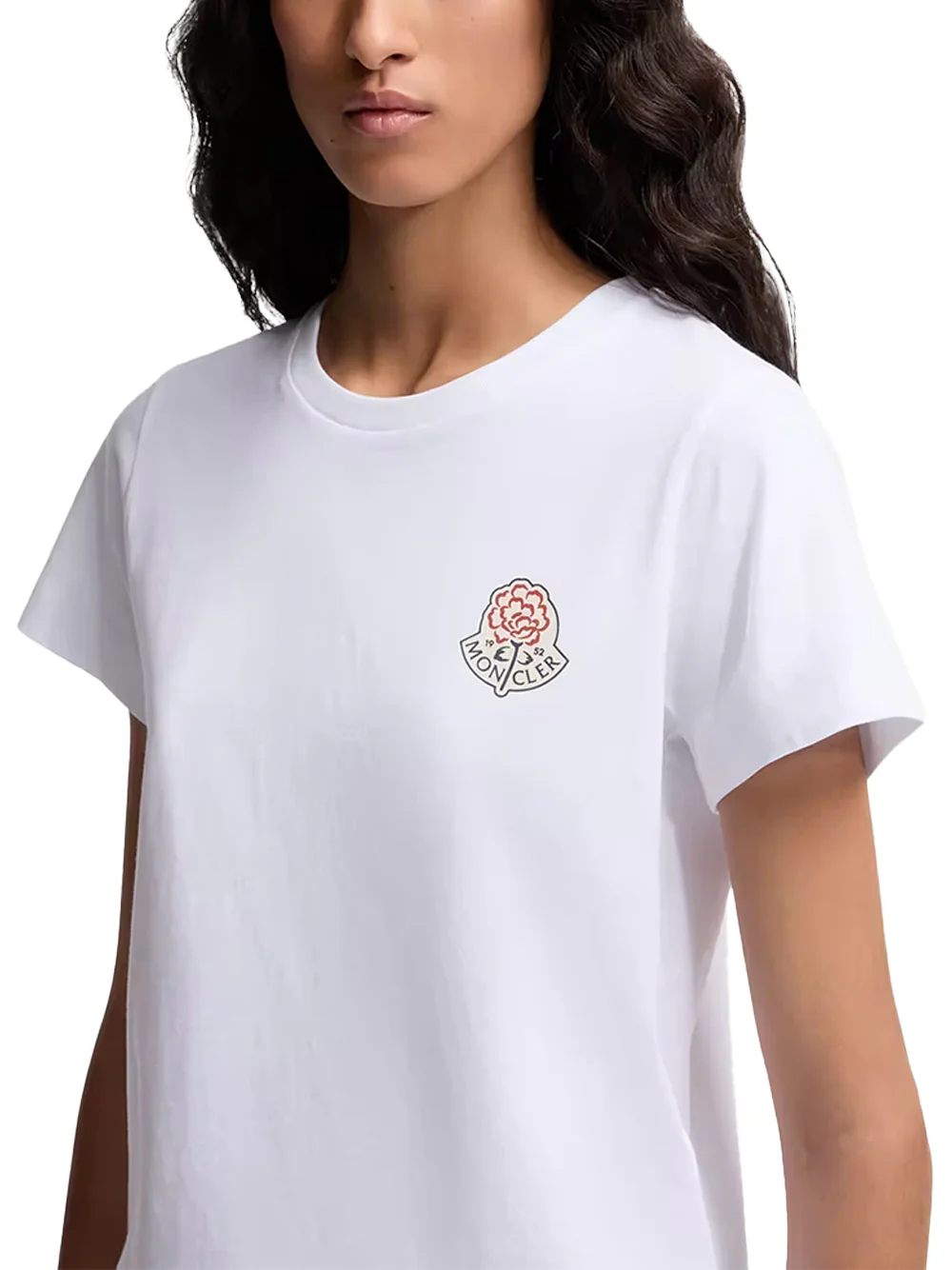 Moncler Women Logo Cotton t-shirt White - Image 6