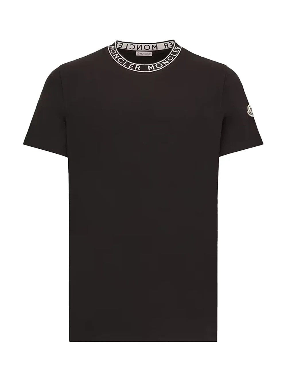 Moncler Men Logo-Trimmed Cotton T-Shirt Black