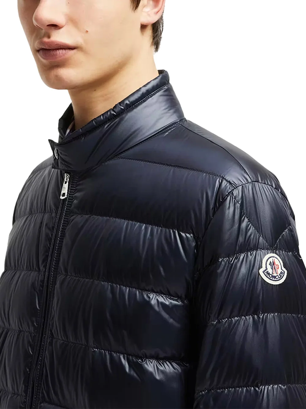 Moncler Men Acorus Short Down Jacket Navy - Image 5